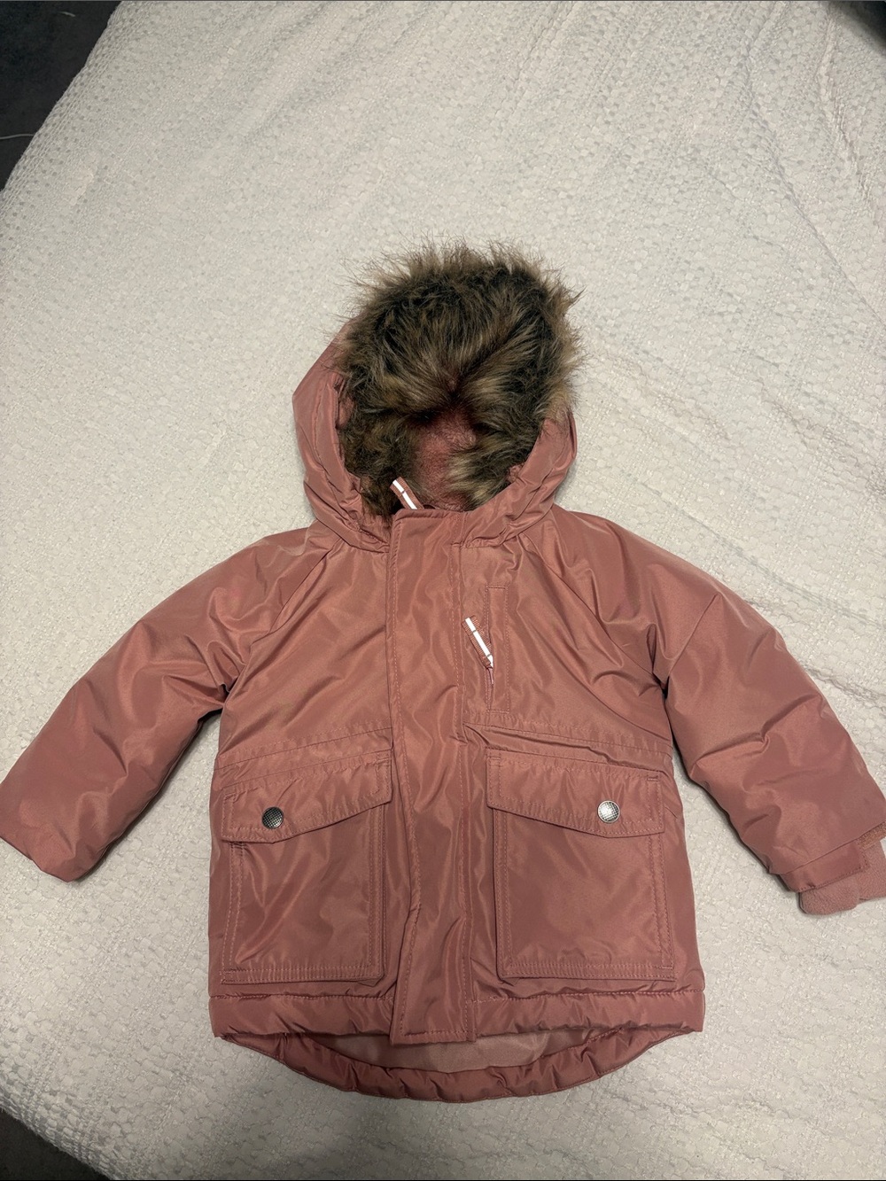 Kids Pink Puffer Jacket
